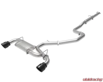 Takeda-ST 3" 304 Stainless Catback Exhaust System w/ Black Tips Hyundai Veloster N L4 2.0L 2019-2021 - 49-37010-B