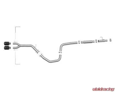 Takeda 3" - 2-1/2" 304 Stainless Catback Exhaust System w/ Black Tips Hyundai Veloster L4 1.6L 2019-2021 - 49-37011-B