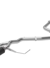 Takeda 3" - 2-1/2" 304 Stainless Catback Exhaust System w/ Carbon Fiber Tips Hyundai Veloster L4 1.6L 2019-2021                                     - 49-37011-C - Image 4