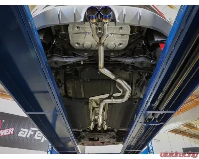 Takeda 3" - 2-1/2" 304 Stainless Catback Exhaust System w/ Carbon Fiber Tips Hyundai Veloster L4 1.6L 2019-2021 - 49-37011-C