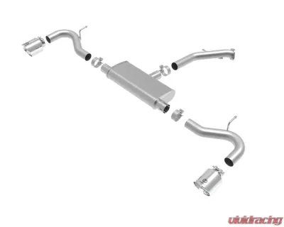 Takeda 2-1/2" 409 Stainless Axle-Back Exhaust System w/ Polished Tips Hyundai Elantra GT | i30 L4 1.6L 2017-2021 - 49-47016-P