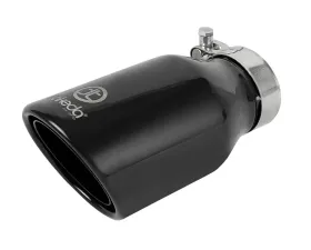 Takeda Universal Clamp-on Exhaust Tip Black 2-1/2 IN Inlet x 4 IN Outlet x 8 IN L