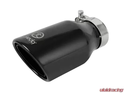 Takeda Universal Clamp-on Exhaust Tip Black 2-1/2 IN Inlet x 4 IN Outlet x 8 IN L - 49T25404-B08