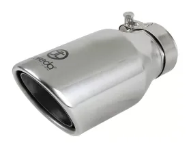 Takeda Universal Clamp-on Exhaust Tip Polished 2-1/2 IN Inlet x 4 IN Outlet x 8 IN L