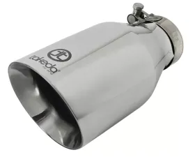 Takeda Universal Clamp-on Exhaust Tip Polished 2-1/2 IN Inlet x 4-1/2 IN Outlet x 9 IN L