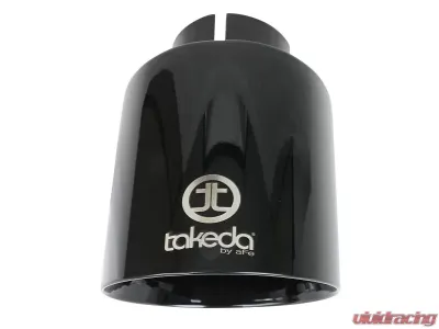 Takeda 409 Stainless Steel Clamp-on Exhaust Tip Black 2-1/2" Inlet x 4-1/2" Outlet x 7" L - 49T25454-B07