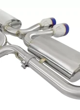 Takeda 3" - 2-1/2" 304 Stainless Catback Exhaust System w/ Blue Flame Tips Honda Civic Si Coupe L4 1.5L 2017-2020                                     - 49-36618-L - Image 3