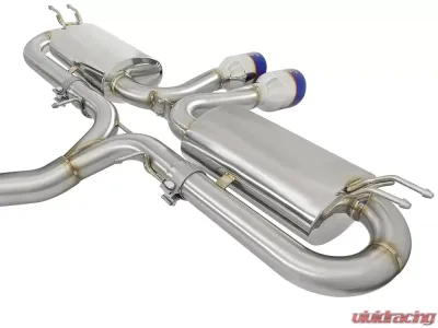Takeda 3" - 2-1/2" 304 Stainless Catback Exhaust System w/ Blue Flame Tips Honda Civic Si Coupe L4 1.5L 2017-2020 - 49-36618-L