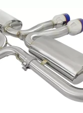 Takeda 3" - 2-1/2" 304 Stainless Catback Exhaust System w/ Blue Flame Tips Honda Civic Si Sedan L4 1.5L 2017-2020                                     - 49-36621-L - Image 3