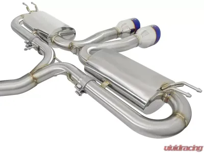 Takeda 3" - 2-1/2" 304 Stainless Catback Exhaust System w/ Blue Flame Tips Honda Civic Si Sedan L4 1.5L 2017-2020 - 49-36621-L