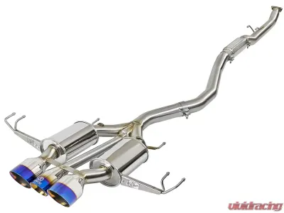 Takeda 3" 304 Stainless Catback Exhaust System w/ Blue Flame Tips Honda Civic Type R L4 2.0L 2017-2021 - 49-36616-L