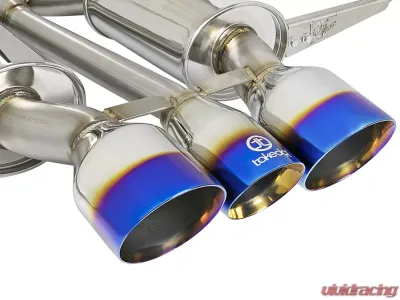 Takeda 3" 304 Stainless Catback Exhaust System w/ Blue Flame Tips Honda Civic Type R L4 2.0L 2017-2021 - 49-36616-L