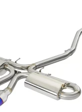 Takeda 3" - 2-1/2" 304 Stainless Catback Exhaust System w/ Blue Flame Tips Honda Civic Si Coupe L4 1.5L 2017-2020                                     - 49-36618-L - Image 4