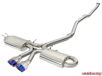 Takeda 3" - 2-1/2" 304 Stainless Catback Exhaust System w/ Blue Flame Tips Honda Civic Si Coupe L4 1.5L 2017-2020 - 49-36618-L