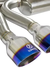 Takeda 3" - 2-1/2" 304 Stainless Catback Exhaust System w/ Blue Flame Tips Honda Civic Si Coupe L4 1.5L 2017-2020                                     - 49-36618-L - Image 2