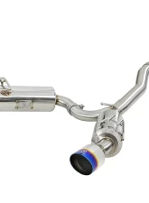 Takeda 3" - 2-1/2" 304 Stainless Catback Exhaust System w/ Blue Flame Tips Mitsubishi Lancer Evolution X 2008-2015                                     - 49-36701-L - Image 4