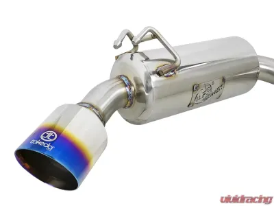 Takeda 3" - 2-1/2" 304 Stainless Catback Exhaust System w/ Blue Flame Tips Mitsubishi Lancer Evolution X 2008-2015 - 49-36701-L