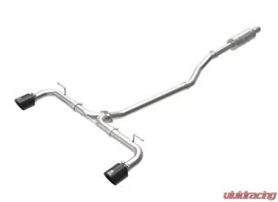 Takeda 2-1/2" 304 Stainless Catback Exhaust System w/ Black Tips Mazda 3 L4 2.0L | 2.5L 2014-2018 - 49-37015-B