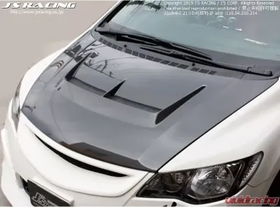 Js Racing Type S Full Carbon Aero Hood Honda Civic FD2 2006-2011 - ABS-D2-CC