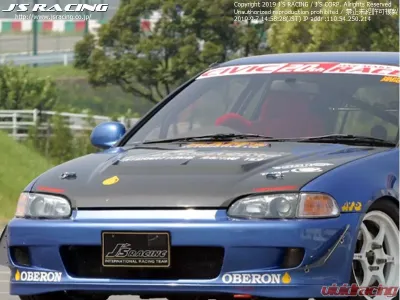 Js Racing Type S CFRP|FRP Hood Honda Civic EG 1991-1995 - ABS-H3-C