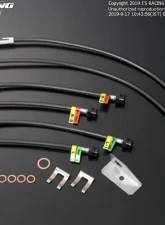 Js Racing Rear Disc Brake Brake Line System Honda Fit GE 2009-2013                                     - BLS-F3D-ST - Image 2