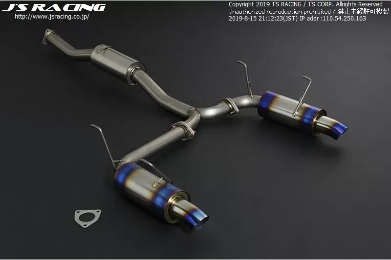 Js Racing R304 SUS 70RS Dual Exhaust with EMS Honda S2000 2000-2009 - R304W-S1-70RS-EMS