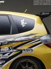 Js Racing Carbon 3D GT Wing Honda Fit GE 2009-2013                                     - DGW-F3-C - Image 3