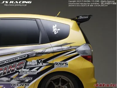 Js Racing Carbon 3D GT Wing Honda Fit GE 2009-2013 - DGW-F3-C