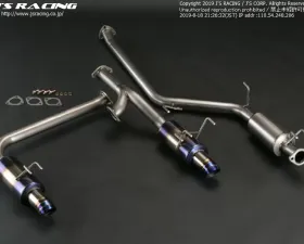 Js Racing FX-PRO 70RS Titanium Dual Exhaust Honda Civic FD2 Mugen RR 2006-2011