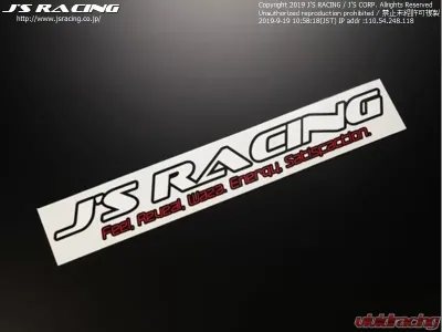 Js Racing 2014 Medium White Sticker - JS-14-MWH