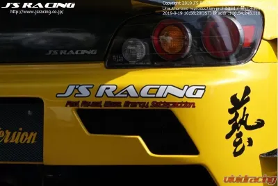 Js Racing 2014 Medium White Sticker - JS-14-MWH