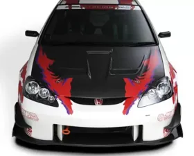 Js Racing Type S Front Bumper with Carbon Under Panel Acura RSX 2005-2006