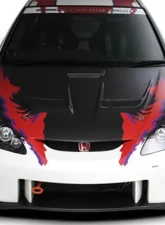 Js Racing Type S Front Bumper with Carbon Under Panel Acura RSX 2005-2006                                     - JSF-T5K-C - Image 3