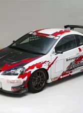 Js Racing Type S CFRP Total Aero System Body Kit Acura RSX 2005-2006                                     - JSK-T5K-C - Image 4