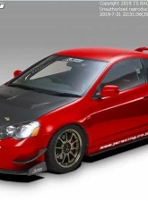Js Racing Type S CFRP Total Aero System Body Kit Acura RSX 2002-2004                                     - JSK-T5M-C - Image 5