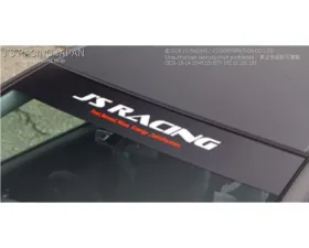 Js Racing Windshield Stickers - Black
