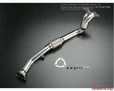 Js Racing Catalytic Straight Circuit Converter Honda Fit GE8 - ZH-F3
