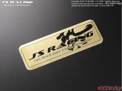 Js Racing WAZA Gold Metal Plate - MP-WAZA