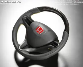 Js Racing Carbon|Leather Sport Steering Wheel Honda Civic|Fit 2006-2013