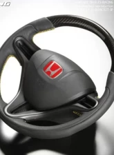 Js Racing Carbon|Leather Sport Steering Wheel Honda Civic|Fit 2006-2013                                     - SSG-02-C - Image 4