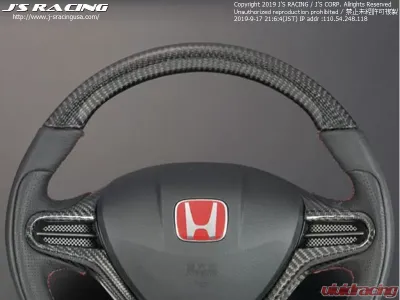 Js Racing Carbon|Leather Sport Steering Wheel Honda Civic|Fit 2006-2013 - SSG-02-C