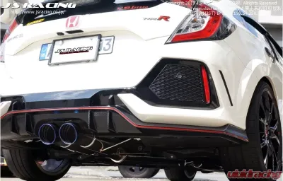 Js Racing C304 SUS 70RS Street Legal Dual Exhaust Plus Honda Civic Type-R FK8 2017-2021 - T304W-K8L-70RS