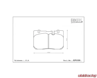 Endless Front Brake Pad Lexus LS4 Cersior - EP356MX72