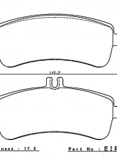 Endless CC-RG Rear Brake Pads Mercedes-Benz AMG GT R C190 | S63 AMG W222 2014-2021                                     - EIP255CCRG - Image 2
