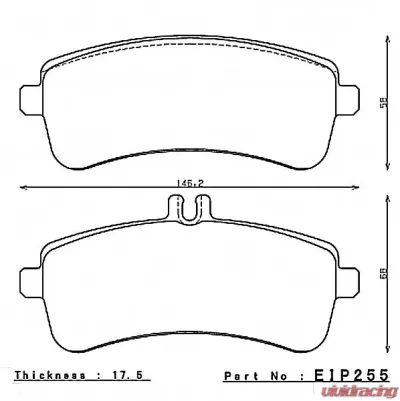 Endless CC-RG Rear Brake Pads Mercedes-Benz AMG GT R C190 | S63 AMG W222 2014-2021 - EIP255CCRG