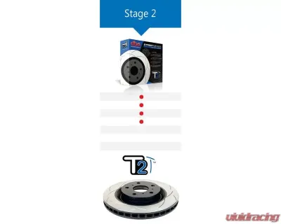 DBA Rear T2 Slotted Street Series Rotor Acura Integra Type R 97-01 - 475S