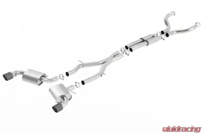 Borla 2016-2023 Chevrolet Camaro SS 3 in. With Single Tips Cat-Back Exhaust System ATAK - 140690CF