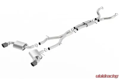 Borla 2016-2023 Chevrolet Camaro SS 3 in. With Single Tips Cat-Back Exhaust System ATAK - 140690CFBA