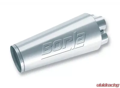 Borla XR-1 Multi-Core Racing Muffler Shorty Collector Quad 2.125in Inlet/ 3.5in Outlet 6.25in Round x 14in Long Body - 40997