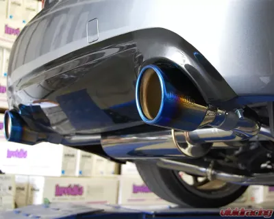 Invidia Gemini Rolled Titanium Burnt Tips Catback Exhaust Infiniti Q50 RWD 2014-2015 - HS14IQ5GID